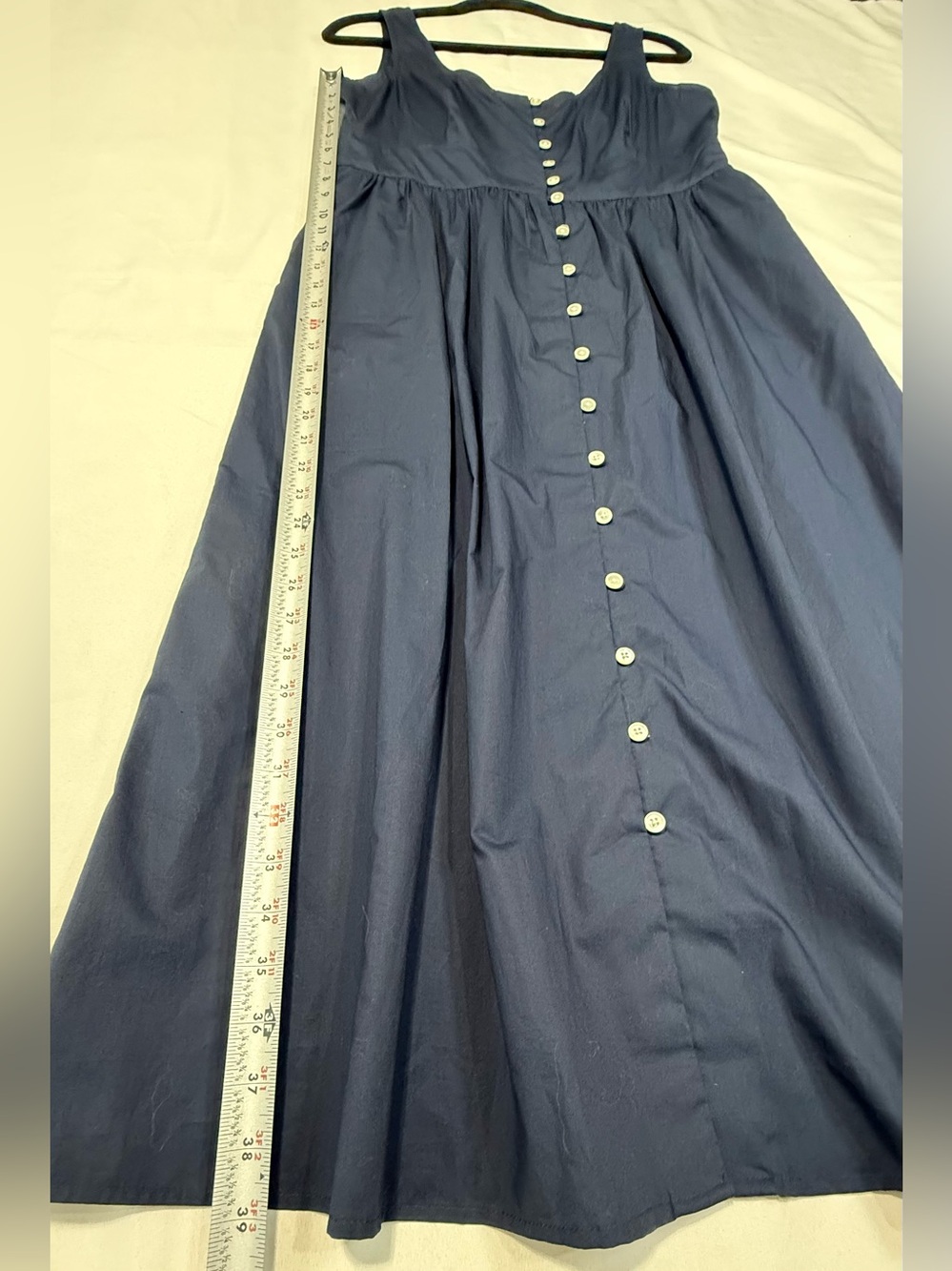 J. Crew Navy Button-Front Midi Dress NWOT - Picture 7 of 16